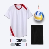 DUBLS新款排球服套装男女组队服装印制学生比赛休闲运动气排球衣服定制 AX-A820男白色 L